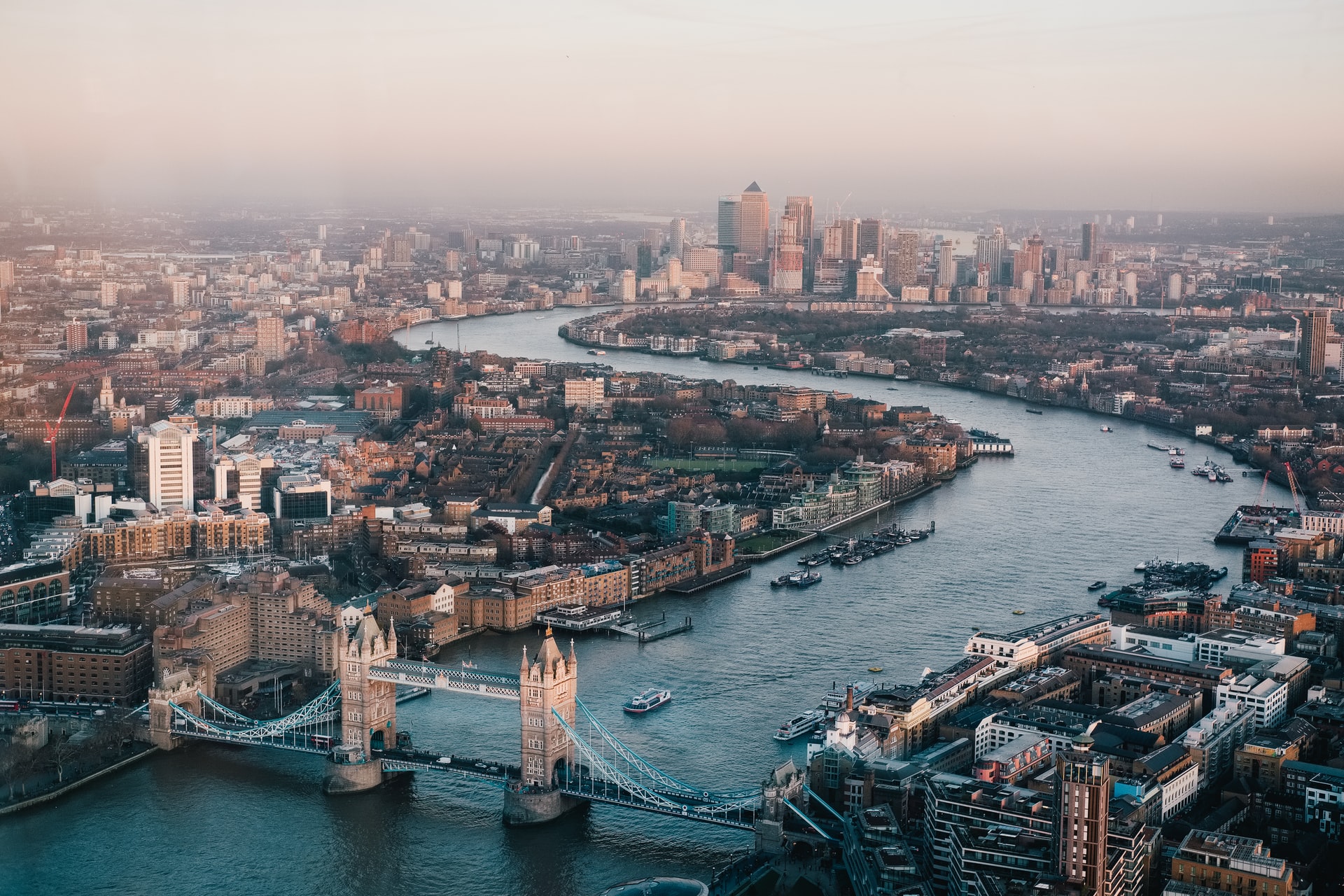 bird eye view of london