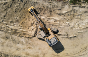 Plant machinery on a construction site