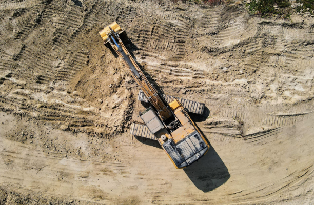 Plant machinery on a construction site