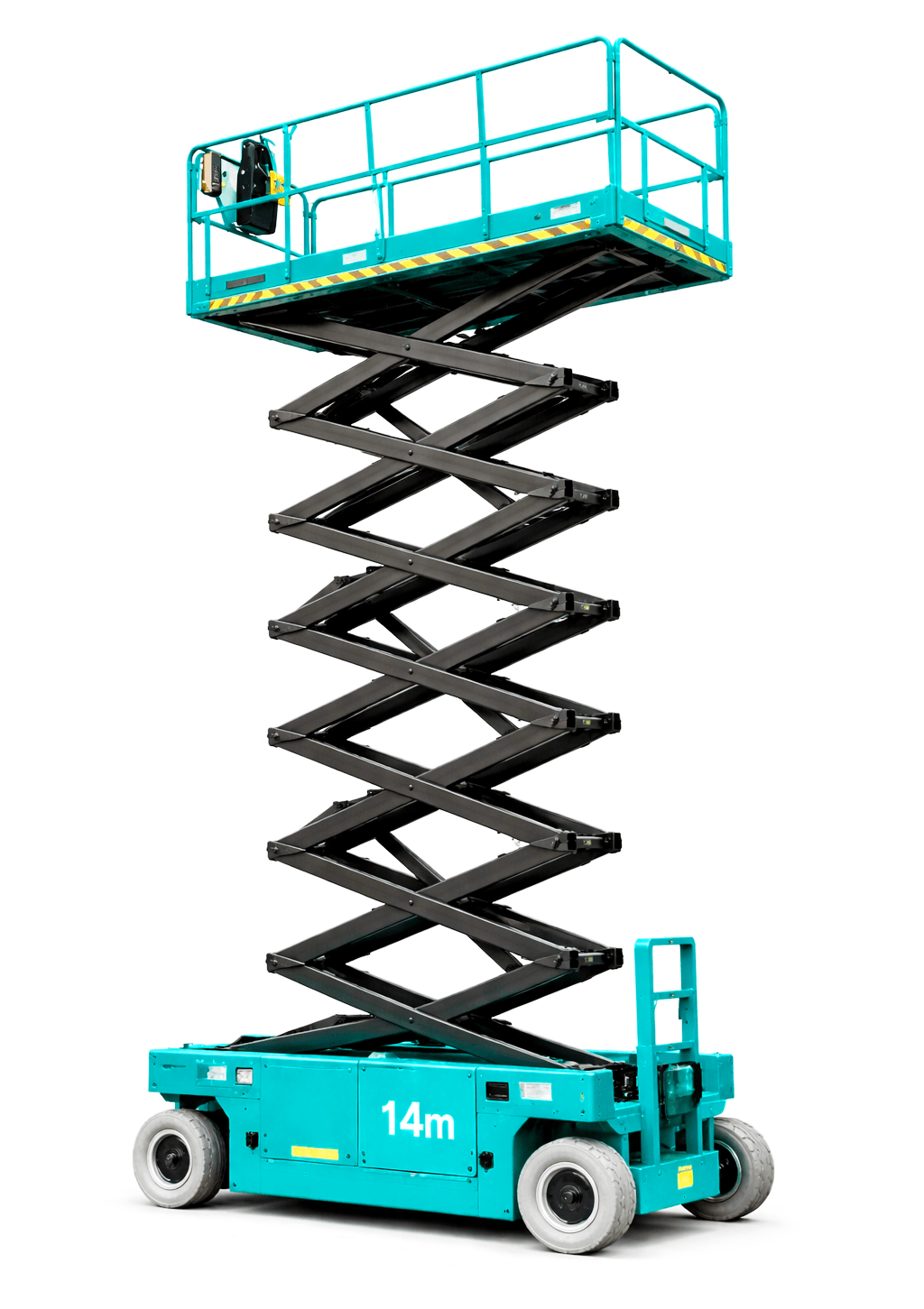 14m working height Electric Scissor Lift in blue