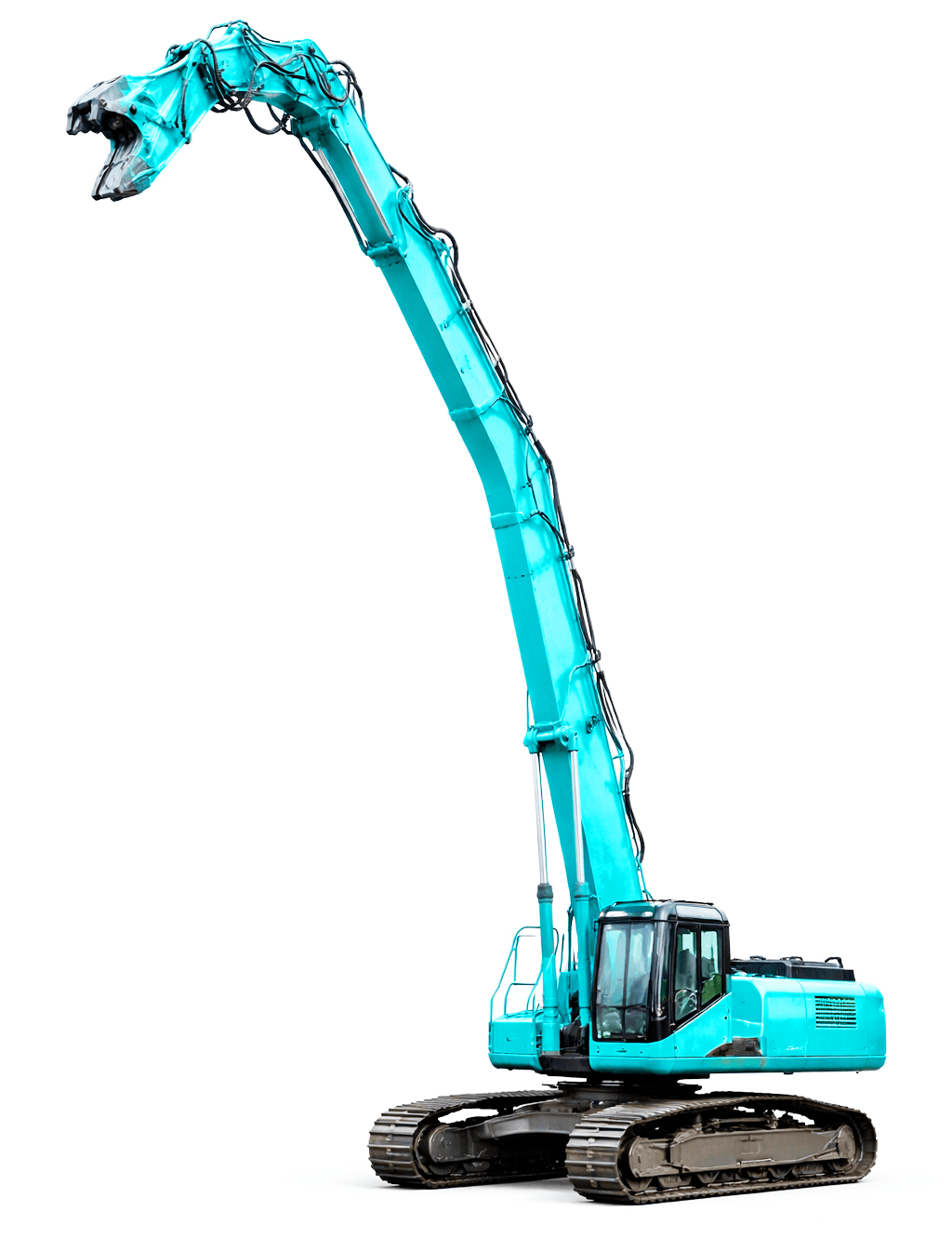 51T high reach excavator in blue