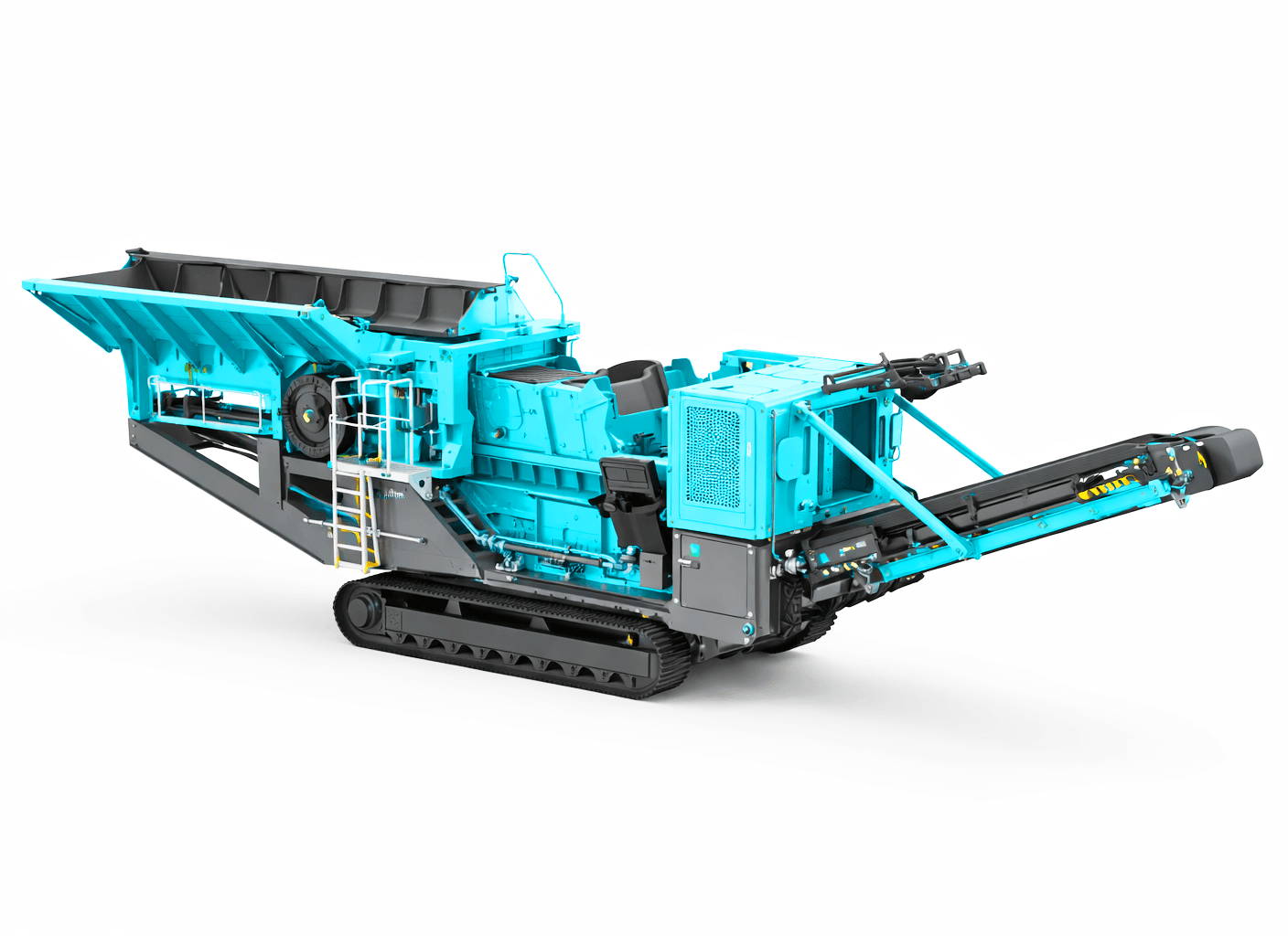 Crusher machine in blue