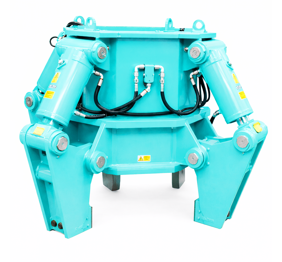 Pile cropper in blue