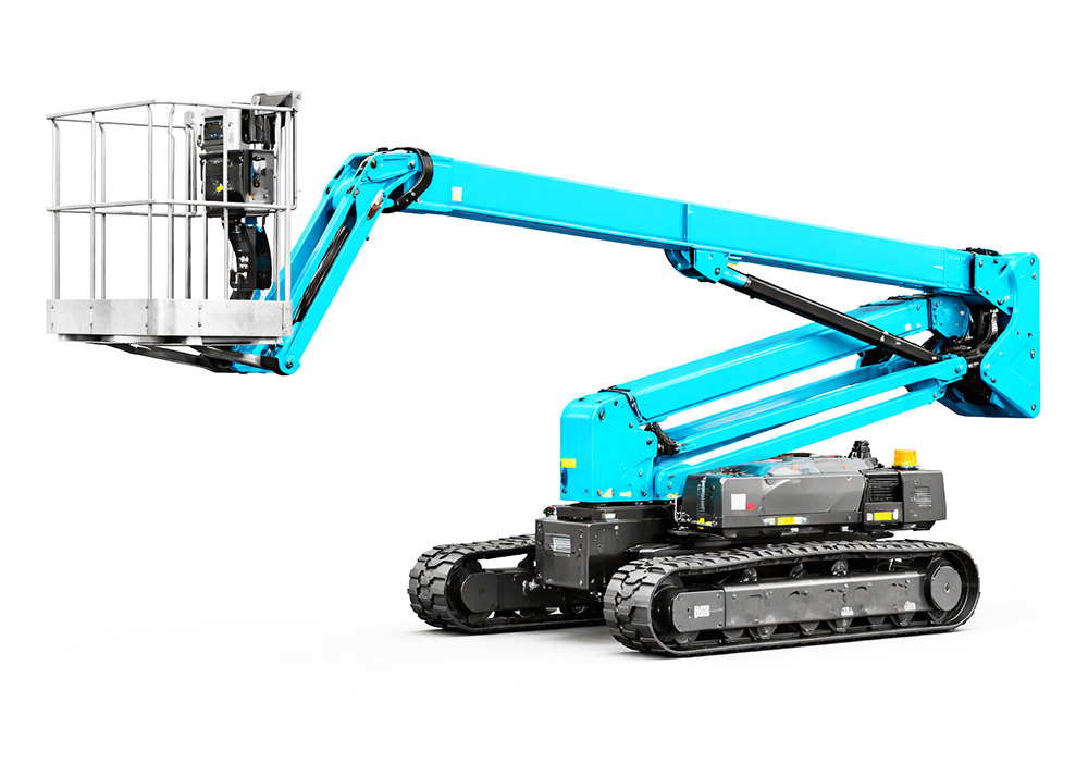Tracked Boom Lift in blue